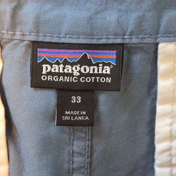 Patagonia All-wear Hemp & Cotton blend shorts, lightweight 6" inseam, sz 32 blue - Picture 2 of 10